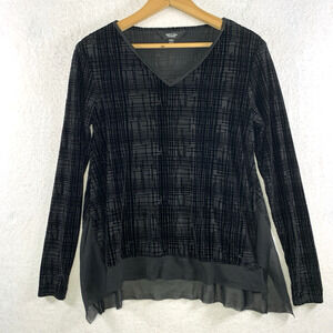 Womens Burnout Velvet Chiffon Top Sz XS‎ Petite Whimsigoth Fairy Grunge Event